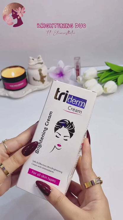 Tri Derm Glycolic Acid Alpha Arbutin Niacinamide Brightening Cream Dark Spots Melasma Hyperpigmentation Whitening Cream