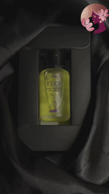 Elo Argan Oil Keratin Biotin Castor Oil Collagen Hair Serum Anti Frizz Shine Repair Growth Hair Serum