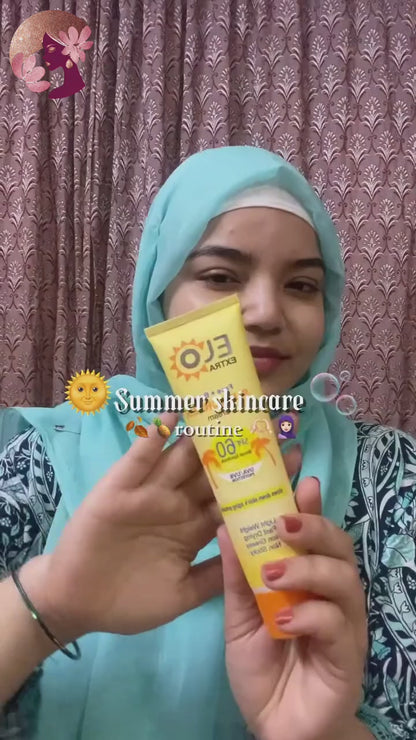 Elo Extra SPF 60 Broad Spectrum Sunscreen Cream UVA UVB No White Cast Moisturizing Anti Aging Sun Protection