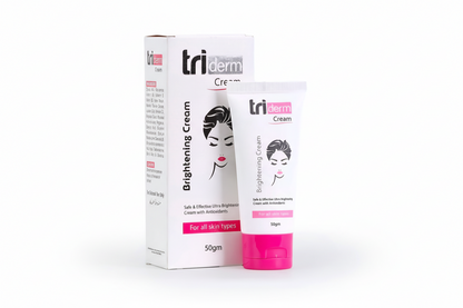 Tri Derm Glycolic Acid Alpha Arbutin Niacinamide Brightening Cream Dark Spots Melasma Hyperpigmentation Whitening Cream