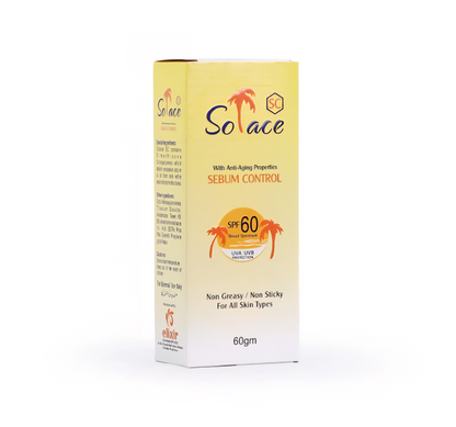Solace SPF 60 Sebum Control Matte Sunscreen Oily Skin No White Cast