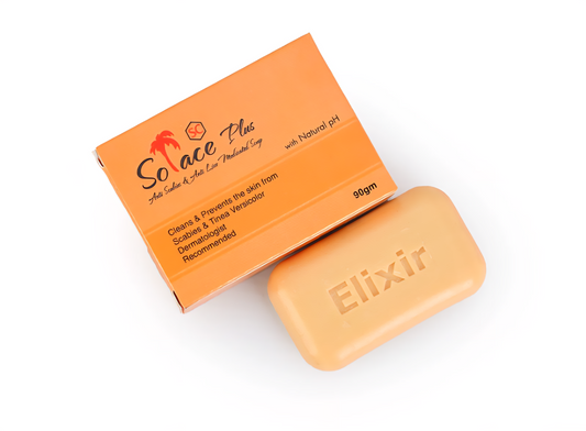 Solace Plus Pyrethrum + Calendula Medicated Soap | Anti-Scabies Anti-Lice Skin Soothing Treatment Bar | 90g