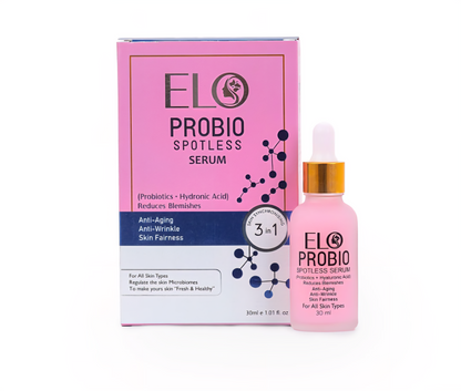 ELO Probio Spotless Serum bottle and packaging on a white background