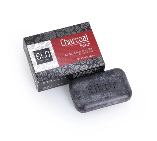 Elo Activated Charcoal Detox Soap for Oily Skin | Deep Pore Cleansing Blackhead Remover Bar | 90g