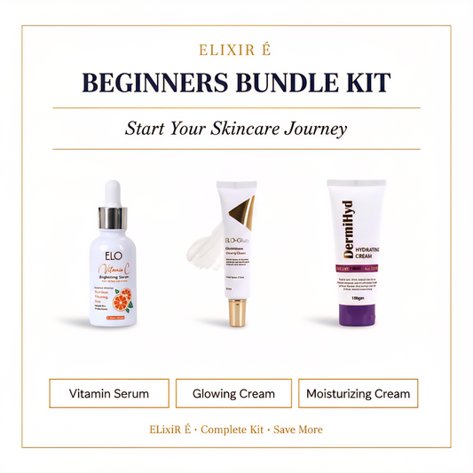 Beginners Skincare Bundle Kit | 3-Step Routine for Glowing Skin | Vitamin C Serum + Gluta Glowing Cream + Moisturizer Set