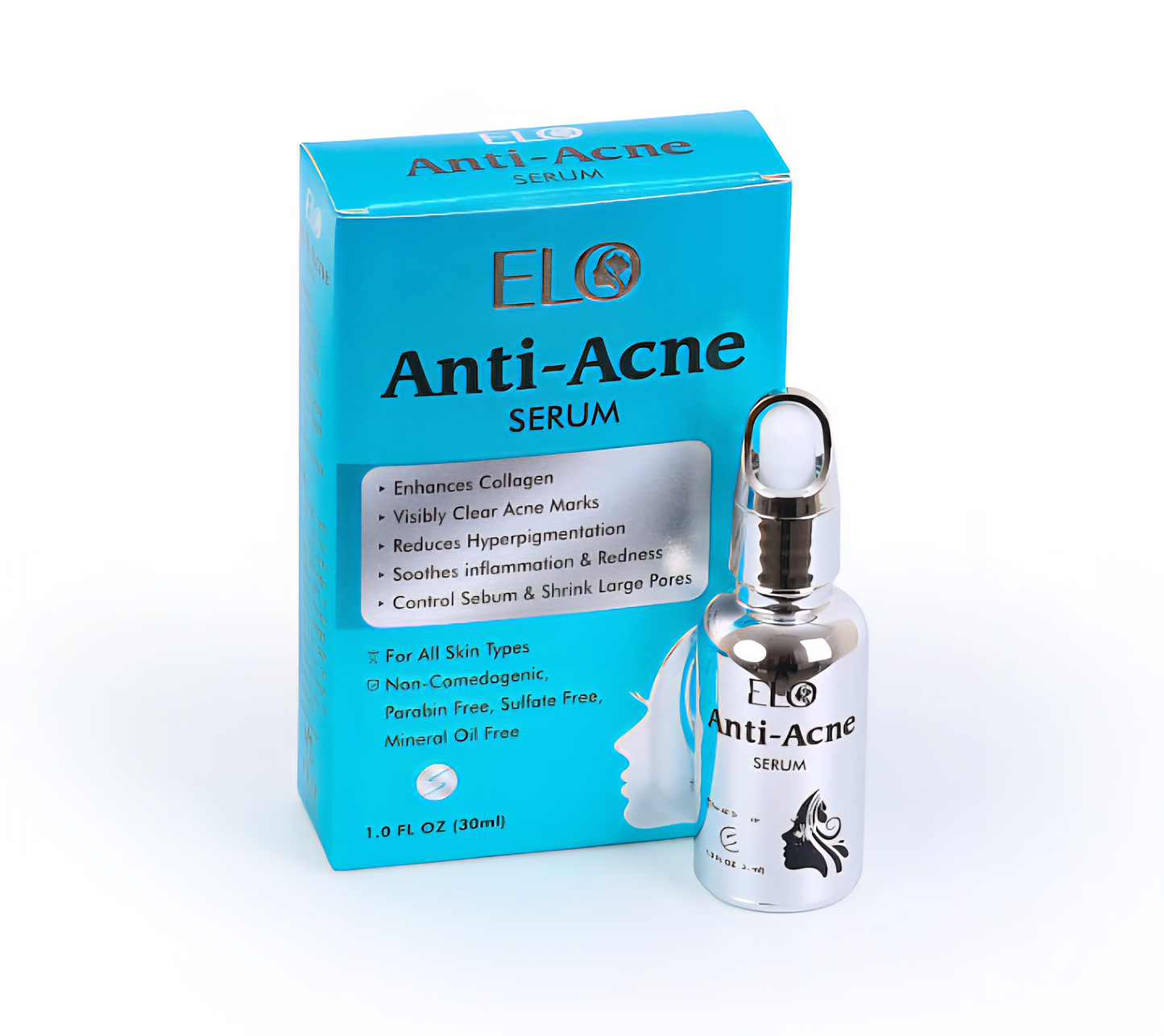Elo Niacinamide Zinc Anti Acne Serum Pimple Control Oil Reduce Dark Spots Pore Minimizing Face Serum
