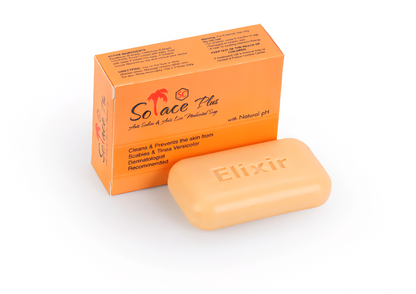 Solace Plus Pyrethrum + Calendula Medicated Soap | Anti-Scabies Anti-Lice Skin Soothing Treatment Bar | 90g