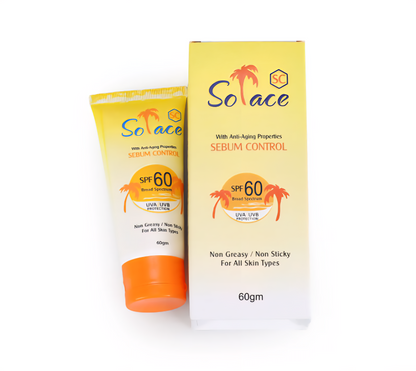 Solace SPF 60 Sebum Control Matte Sunscreen Oily Skin No White Cast