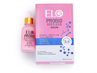 Elo Probio 3-in-1 Probiotic Serum for Open Pores & Acne Marks | Microbiome Balancing & Barrier Repair with Hyaluronic Acid | 30ml