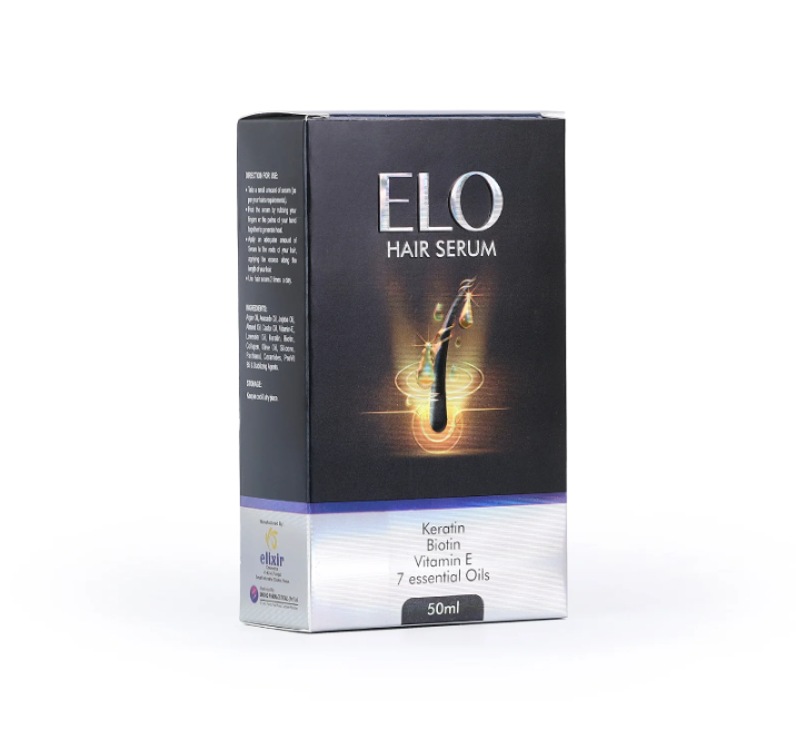 Elo Argan Oil Keratin Biotin Castor Oil Collagen Hair Serum Anti Frizz Shine Repair Growth Hair Serum