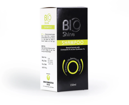 Bio Shine Zinc Pyrithione Climbazole Biotin Anti Dandruff Shampoo Flake Control Itchy Scalp Hair Growth Shampoo