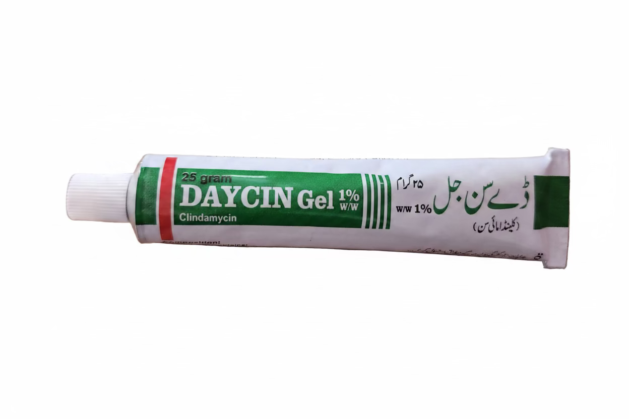 Daycin Gel 1% Clindamycin For Acne And Pimples Treatment – 25g Pimple Clearing Antibiotic Gel For Clear Skin (Shrooq Pharma)