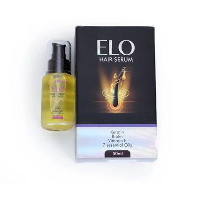 Elo Argan Oil Keratin Biotin Castor Oil Collagen Hair Serum Anti Frizz Shine Repair Growth Hair Serum