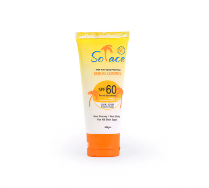 Solace SPF 60 Sebum Control Matte Sunscreen Oily Skin No White Cast