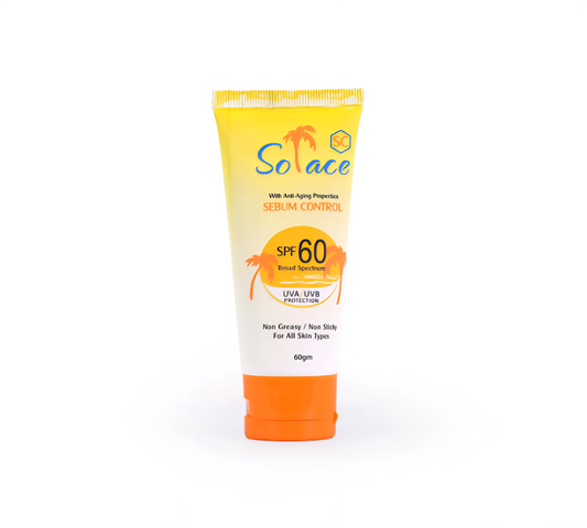 Solace SPF 60 Sebum Control Matte Sunscreen Oily Skin No White Cast